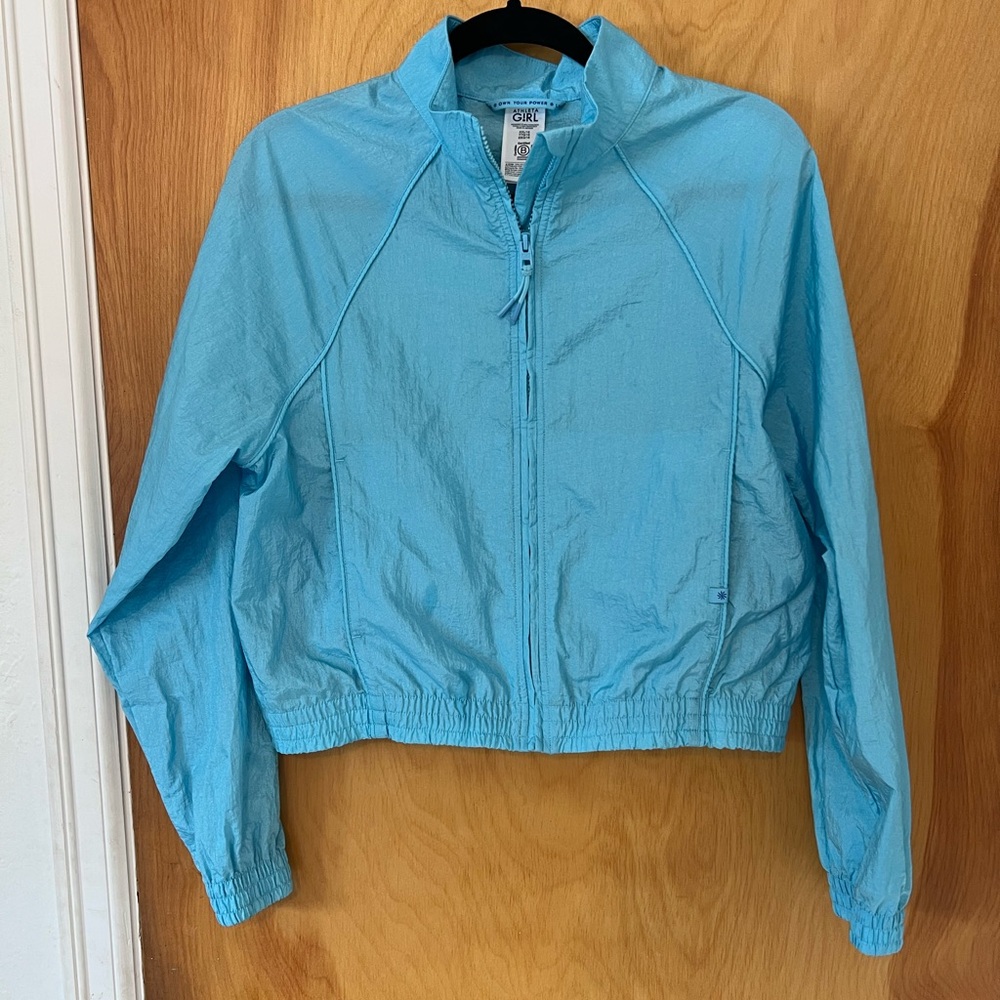 Athleta girl Sky Blue Bomber Jacket Size 16